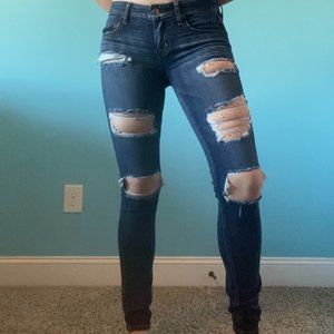 American Eagle XLONG Ripped Jeggings